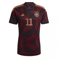 Camisa de Futebol Alemanha Mario Gotze #11 Equipamento Secundário Mundo 2022 Manga Curta